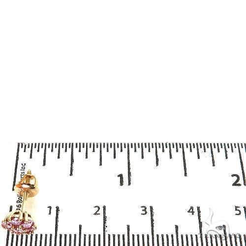 5 PT Pink Diamond Flower Earrings (Lab) 68528 - Image 4