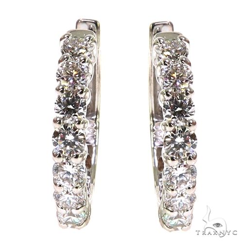 5 Pt Hoop Diamond Earrings (Lab) 68301 - Image 1