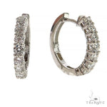 5 Pt Hoop Diamond Earrings (Lab) 68301 - Image 2