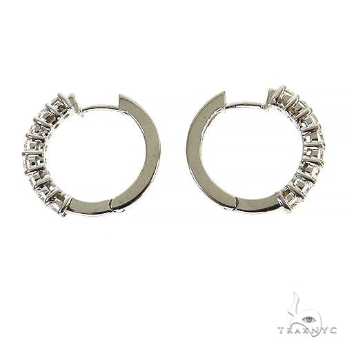 5 Pt Hoop Diamond Earrings (Lab) 68301 - Image 3