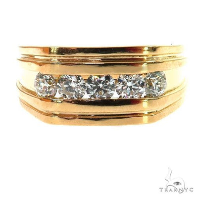 5 Stone Mens Diamond Wedding Band 68639 - Image 1