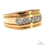 5 Stone Mens Diamond Wedding Band 68639 - Image 2