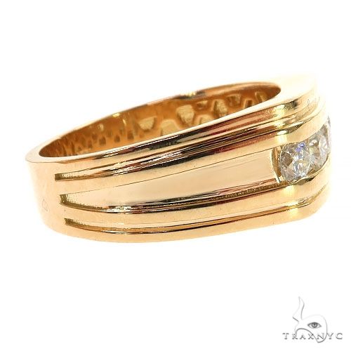 5 Stone Mens Diamond Wedding Band 68639 - Image 3