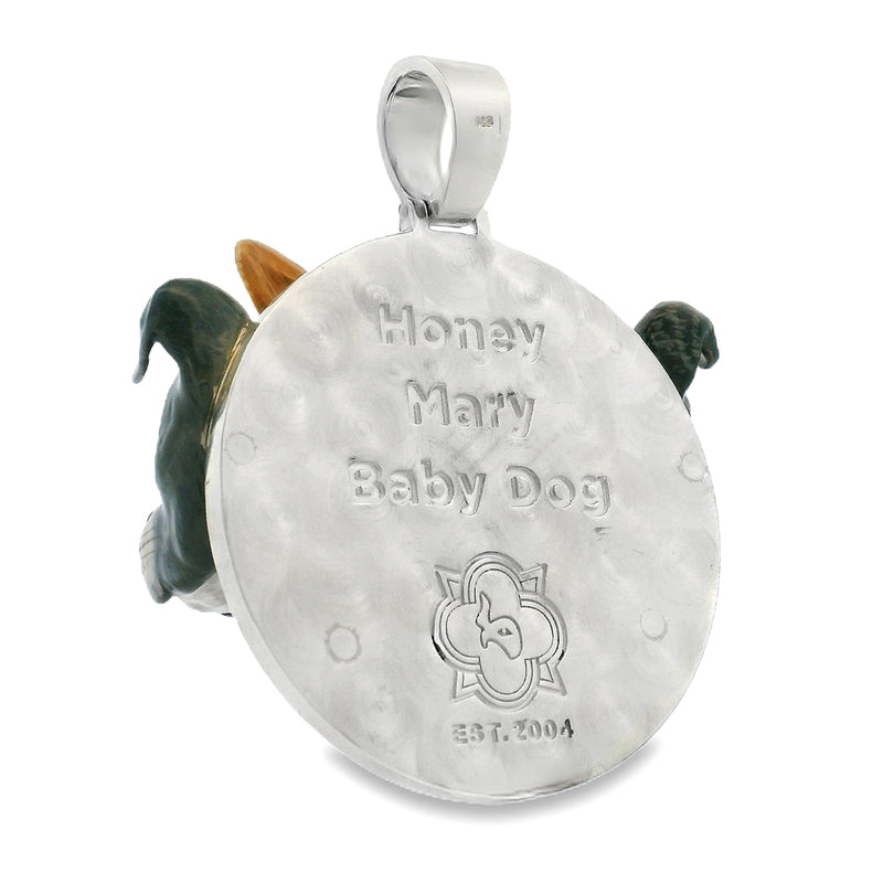 Custom Dog Portrait Diamond Pendant 70897