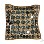 14K Yellow Gold Blue Diamonds Small Single Square Earring 61482 - Image 2 [FILE:61482_image_02_5357f103.jpg]