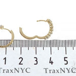 14K Yellow Gold Prong Diamond Small Hoops Earring 65307 - Image 4 [FILE:65307_image_04_dd22bf55.jpg]