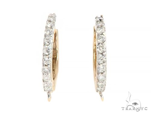 14K Yellow Gold Diamond Hoop Earrings 65339 - Image 2 [FILE:65339_image_02_2a2e8f1b.jpg]