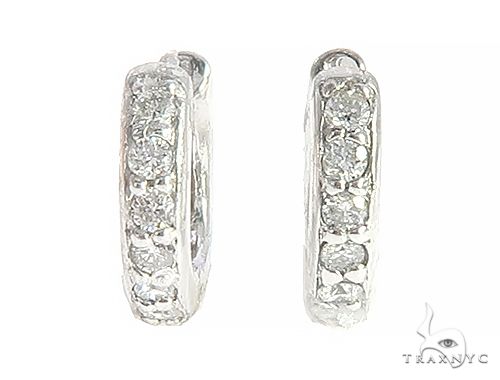 14K Gold Prong Diamond Small Hoops Earring 65452 - Image 1 [FILE:65452_image_01_ec61b8c7.jpg]