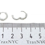 14K Gold Prong Diamond Small Hoops Earring 65452 - Image 3 [FILE:65452_image_03_71031e38.jpg]