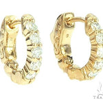 14K Yellow Gold Prong Diamond Small Hoops Earring 65767 - Image 2 [FILE:65767_image_02_e7d8686d.jpg]