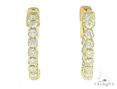 14K Yellow Gold Prong Diamond Small Hoop Earring 65770 - Image 1 [FILE:65770_image_01_f236bda7.jpg]