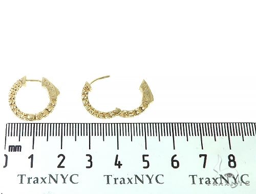 14K Yellow Gold Prong Diamond Small Hoop Earring 65770 - Image 5 [FILE:65770_image_05_2a7ca006.jpg]