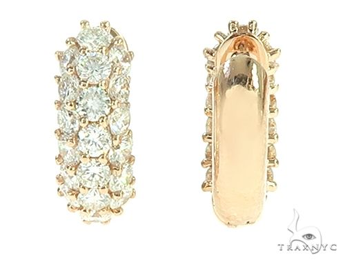 14K Rose Gold Diamond Small Hoop Earring 65772 - Image 4 [FILE:65772_image_04_e6c8eec3.jpg]