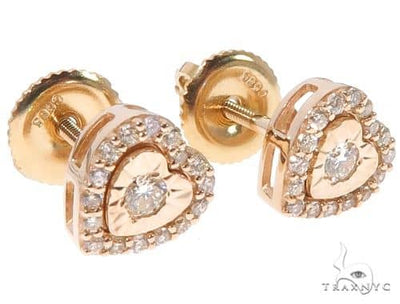 14K Gold Heart Shape Stud Earrings 65787 - Image 1 [FILE:65787_image_01_b8fe3b33.jpg]