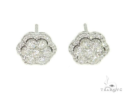 Diamond Flower Stud Earrings 65872 - Image 1 [FILE:65872_image_01_ea7b3e55.jpg]