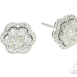 Diamond Flower Stud Earrings 65872 - Image 3 [FILE:65872_image_03_6fd4289b.jpg]