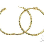 14K Yellow Gold Emerald & Diamond Hoops Earrings 65994 - Image 4 [FILE:65994_image_04_08d5f8d2.jpg]