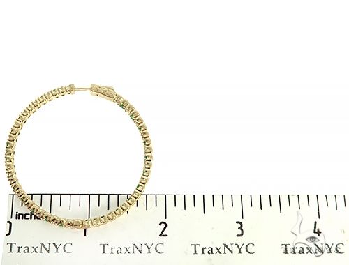 14K Yellow Gold Emerald & Diamond Hoops Earrings 65994 - Image 6 [FILE:65994_image_06_35dc1145.jpg]
