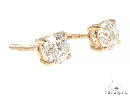 14K Yellow Gold Diamond Stud Earrings 66053 - Image 3 [FILE:66053_image_03_1c58e143.jpg]