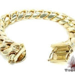 Solid Miami Cuban Link Bracelet 14K Yellow Gold 8.5 Inches 10mm   66083 - Image 3