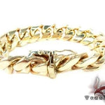 Solid Miami Cuban Link Bracelet 14K Yellow Gold 8.5 Inches 10mm   66083 - Image 4