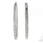 14K White Gold Diamond Hoops Earring 66132 - Image 3 [FILE:66132_image_03_d9b94c38.jpg]
