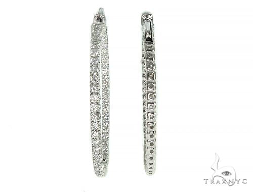 14K White Gold Diamond Hoops Earring 66132 - Image 3 [FILE:66132_image_03_d9b94c38.jpg]