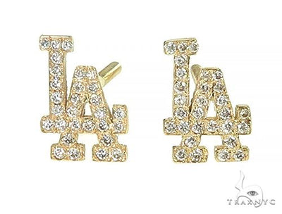 14K LA Dodger Earrings 66165 - Image 1 [FILE:66165_image_01_63acf017.jpg]