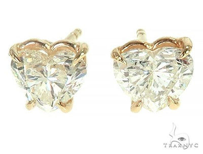 14K Gold Heart Shape Diamond Earrings 66187 - Image 1 [FILE:66187_image_01_cf7a47f0.jpg]