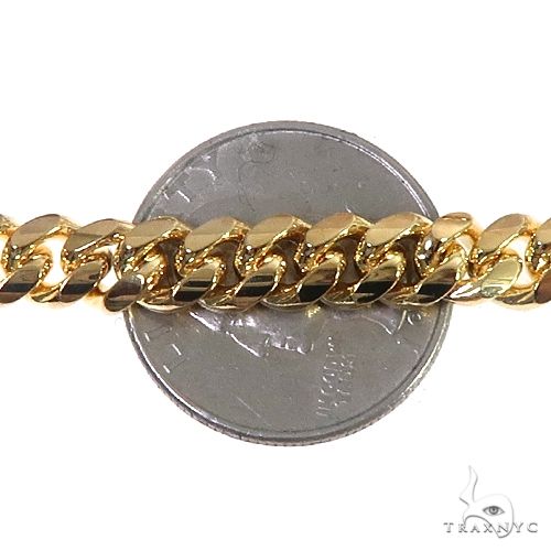 10K Yellow Gold Solid Miami Cuban Link Bracelet 8.5 Inches 7mm   66414 - Image 2