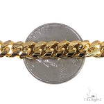14K Yellow Gold Solid Miami Cuban Link Bracelet 8.5 Inches 7mm   66418 - Image 2
