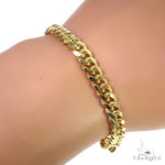 14K Yellow Gold Solid Miami Cuban Link Bracelet 8.5 Inches 7mm   66418 - Image 4