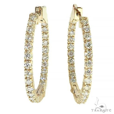 14K Gold Diamond Hoop Earring 66440 - Image 1 [FILE:66440_image_01_56fae25b.jpg]