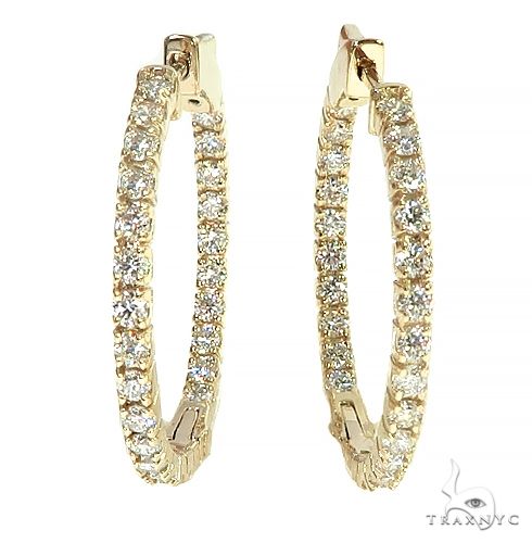 14K Gold Diamond Hoop Earring 66440 - Image 1 [FILE:66440_image_01_56fae25b.jpg]