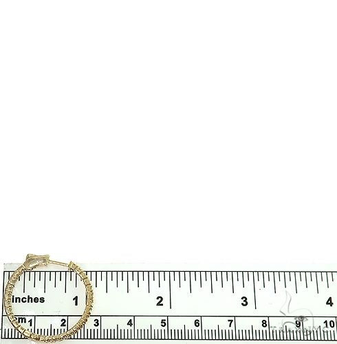 14K Gold Diamond Hoop Earring 66440 - Image 4 [FILE:66440_image_04_1d225911.jpg]