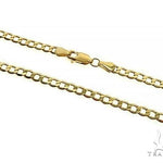 10K Yellow Gold Hollow Curb Link Bracelet 8 Inches 4.5mm   66567 - Image 1