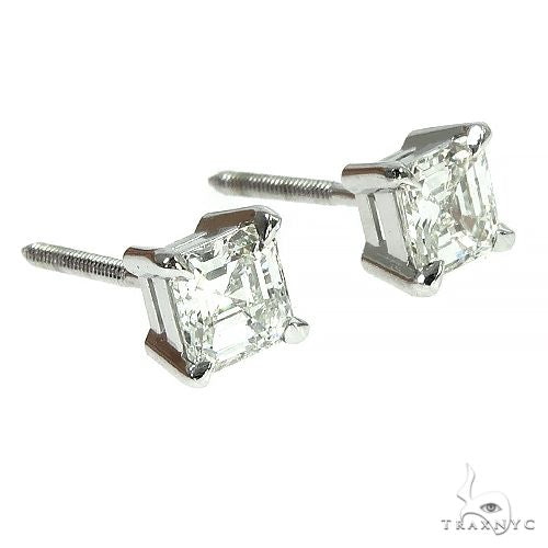 18K Gold Asscher Cut Diamond Earrings 66607 - Image 2 [FILE:66607_image_02_dde87db0.jpg]