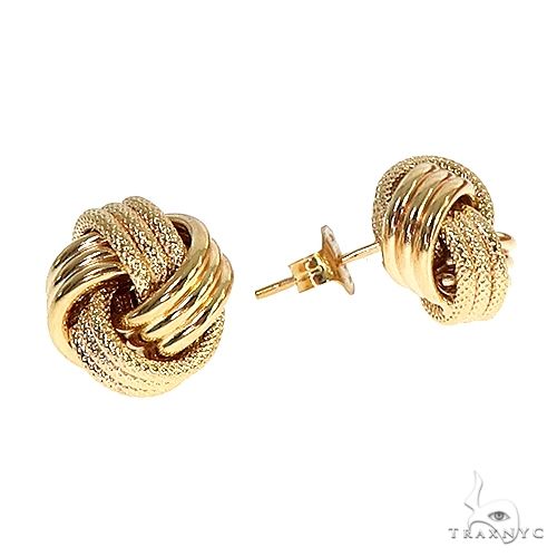 14K Yellow Gold Knot Earrings 66673 - Image 2 [FILE:66673_image_02_277d27bb.jpg]