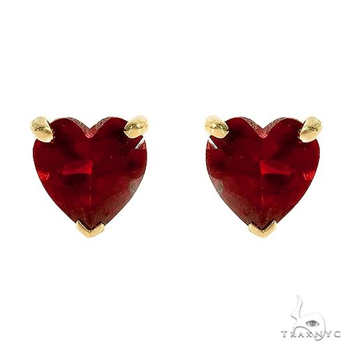 14K Gold Heart Shape Garnet Earrings 66736 - Image 1 [FILE:66736_image_01_a390faea.jpg]