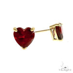 14K Gold Heart Shape Garnet Earrings 66736 - Image 2 [FILE:66736_image_02_cead7b0a.jpg]