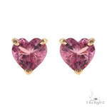 14K Gold Heart Shape Pink Tourmaline Earrings 66737 - Image 1 [FILE:66737_image_01_09ad8b61.jpg]