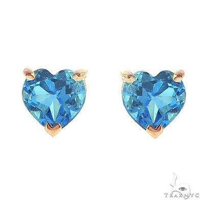 14K Gold Heart Shape Swiss Blue Topaz Earrings 66738 - Image 1 [FILE:66738_image_01_22091c2a.jpg]