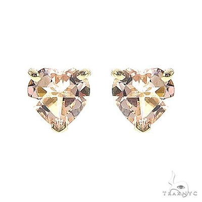14K Gold Heart Shape Morganite Earrings 66739 - Image 1 [FILE:66739_image_01_9678e2bc.jpg]