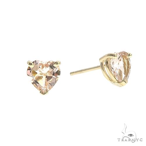14K Gold Heart Shape Morganite Earrings 66739 - Image 2 [FILE:66739_image_02_89efccbf.jpg]