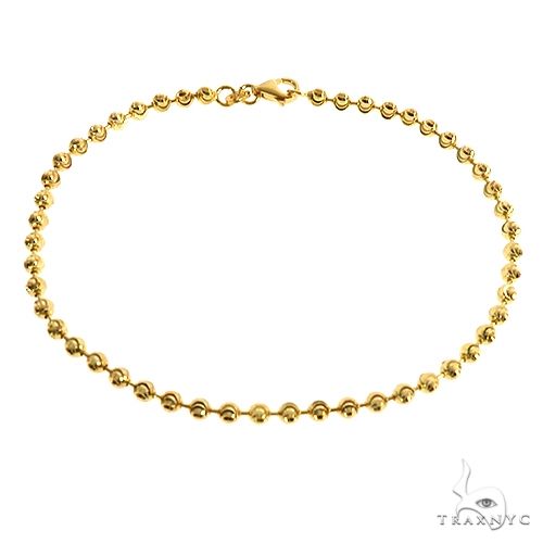 Moon Cut 10K Yellow Gold Bracelet 8 Inches 3mm   67128 - Image 1