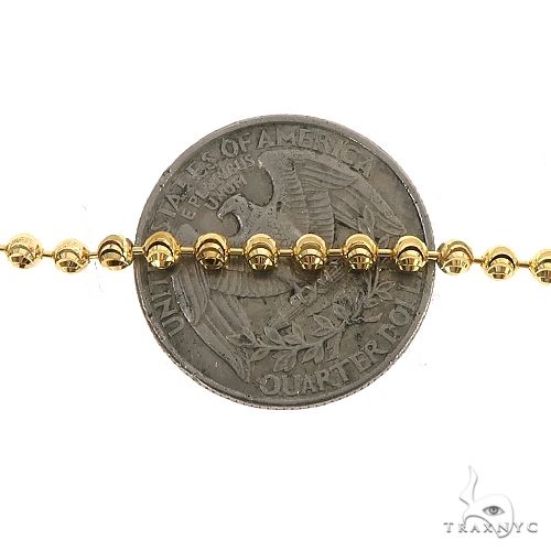 Moon Cut 10K Yellow Gold Bracelet 8 Inches 3mm   67128 - Image 4