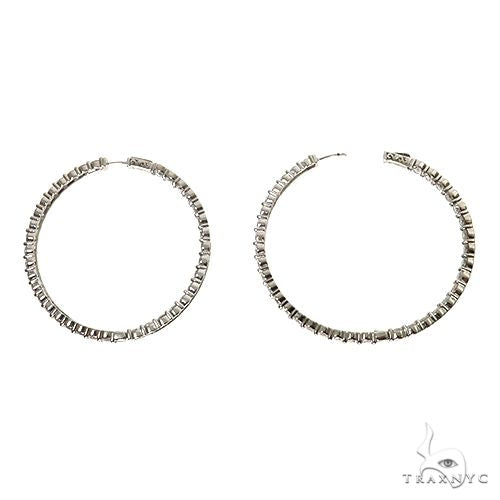 25 Pointer Hoop Diamond Earrings 67643 - Image 4