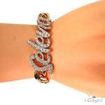 Custom Made Miami Cuban Diamond Name Bracelet 67679 - Image 6