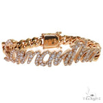 Custom Made Miami Cuban Diamond Name Bracelet 67680 - Image 1