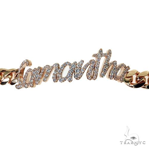 Custom Made Miami Cuban Diamond Name Bracelet 67680 - Image 4